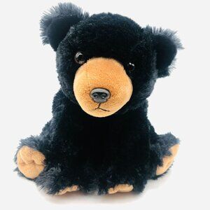 Wild Republic Black Bear Plush Realistic Stuffed Animal Sitting 12" Soft Cuddly